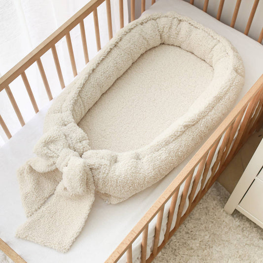 Baby nest teddy crema con fiocco