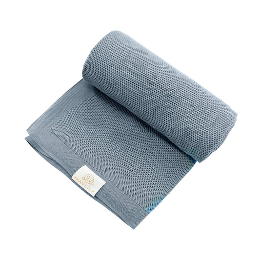 Coperta bamboo Mist denim