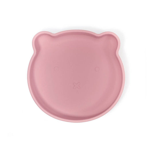 Piatto in silicone con ventosa aydan rosa