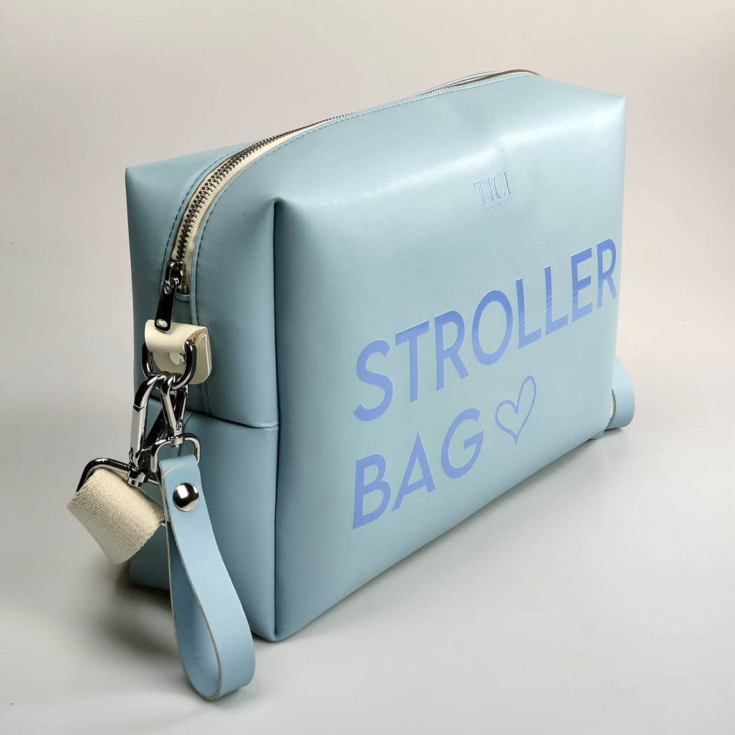 Borsa mamma stroller case azzurra