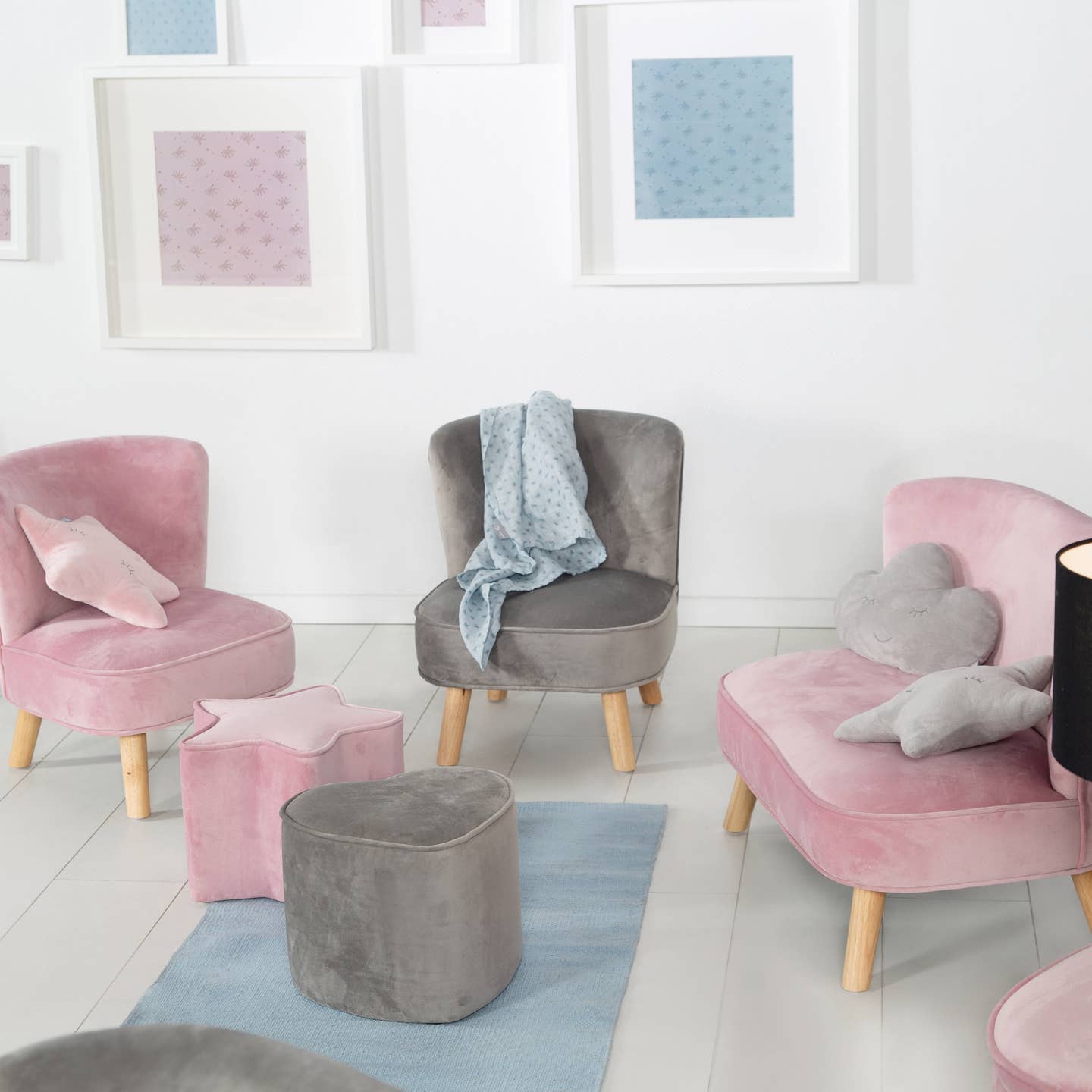 Poltroncina Lil sofà bambini rosa