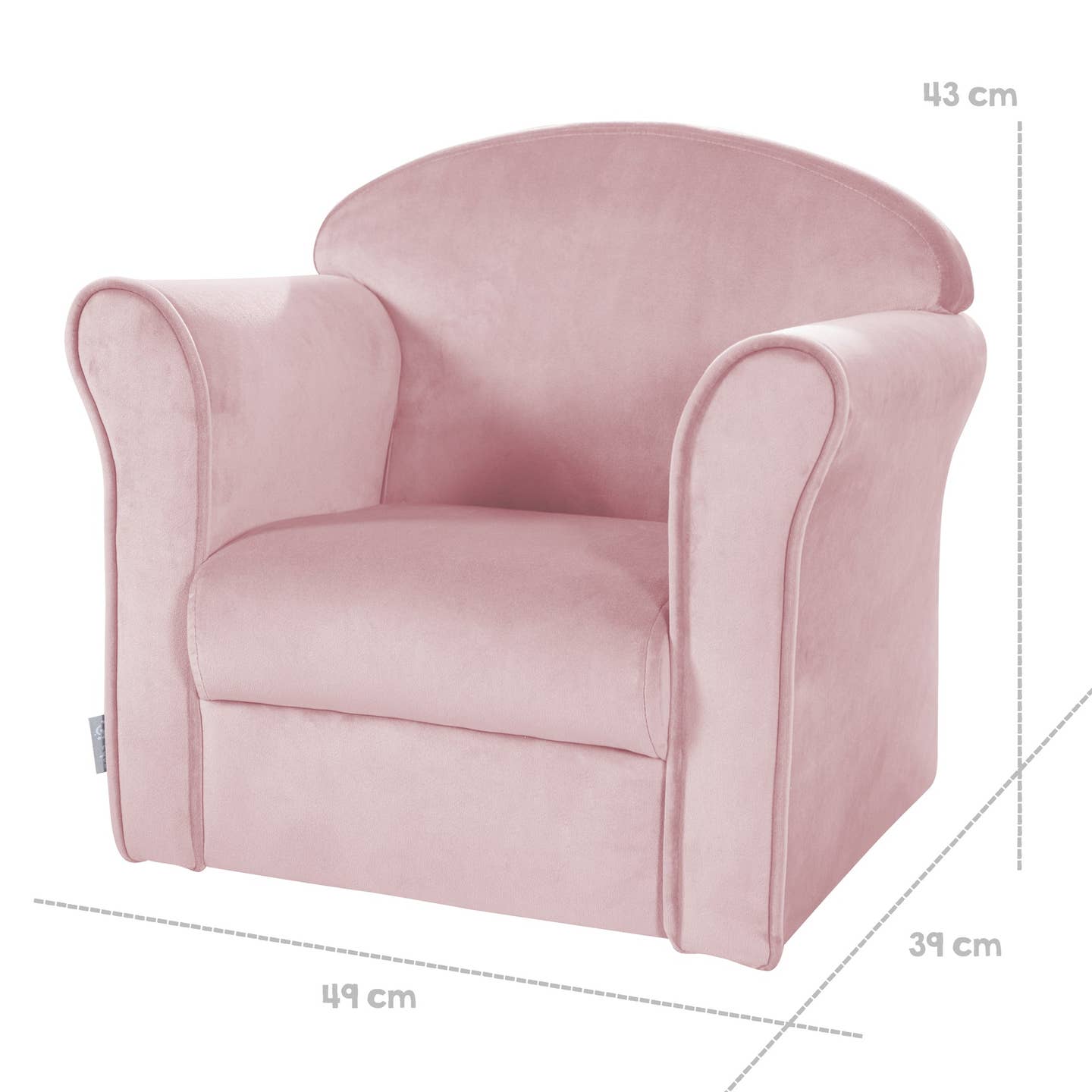 Poltrona Lil sofà bambini rosa