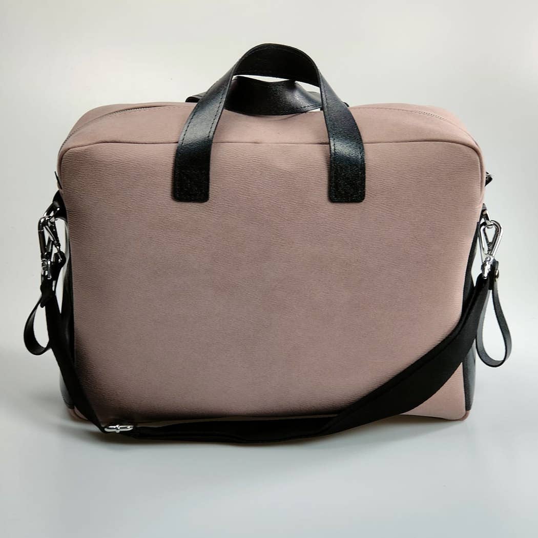 Borsone mommy bag Nabuck rosa