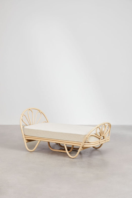 Letto Dahlia in rattan con materasso