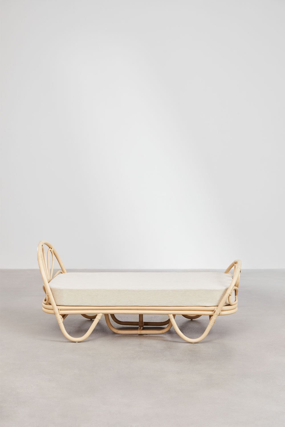 Letto Dahlia in rattan con materasso