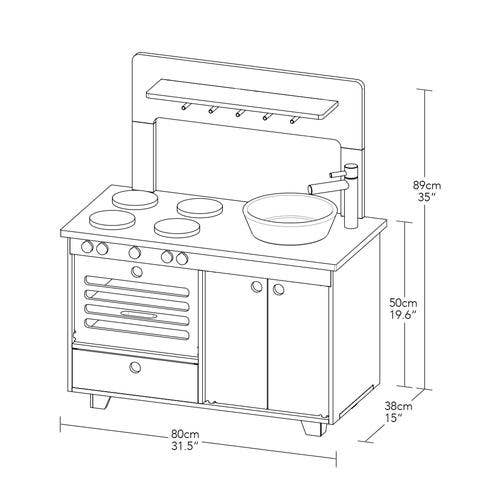 Cucina in legno rosa polveroso