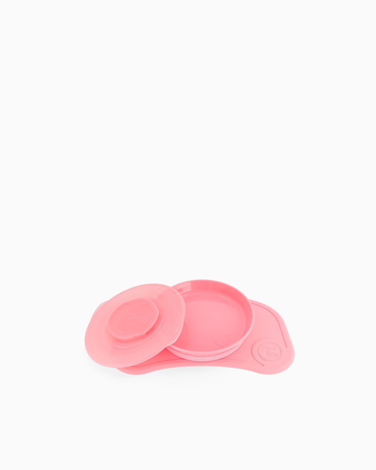 Tovaglietta a ventosa con piatto twistshake rosa - Vickylù infanzia