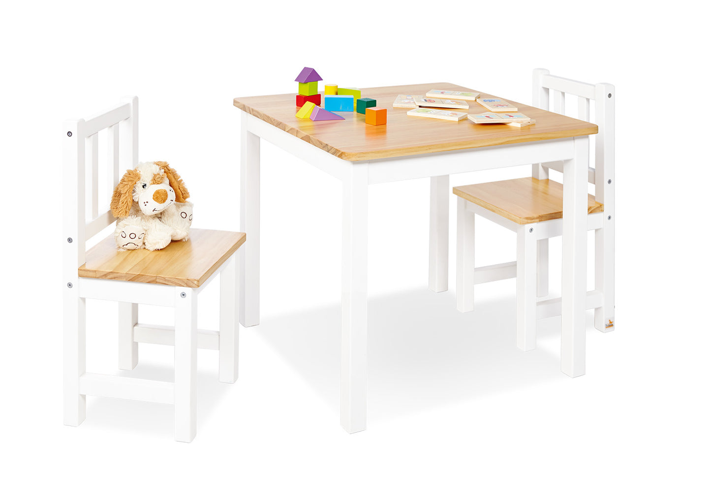 Tavolo per bambini legno e bianco - Vickylù infanzia