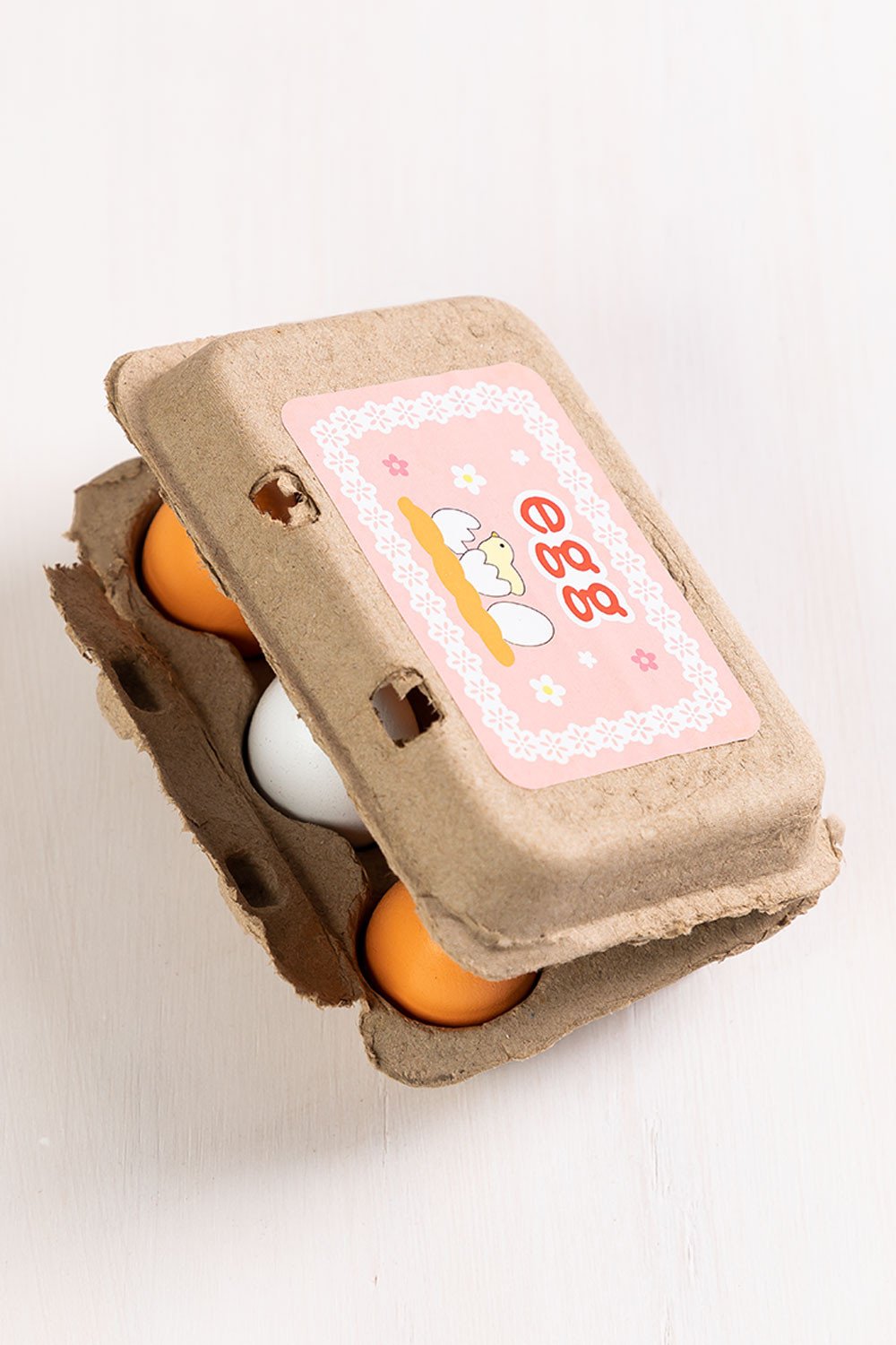 Confezione con 6 uova in legno - Vickylù infanzia